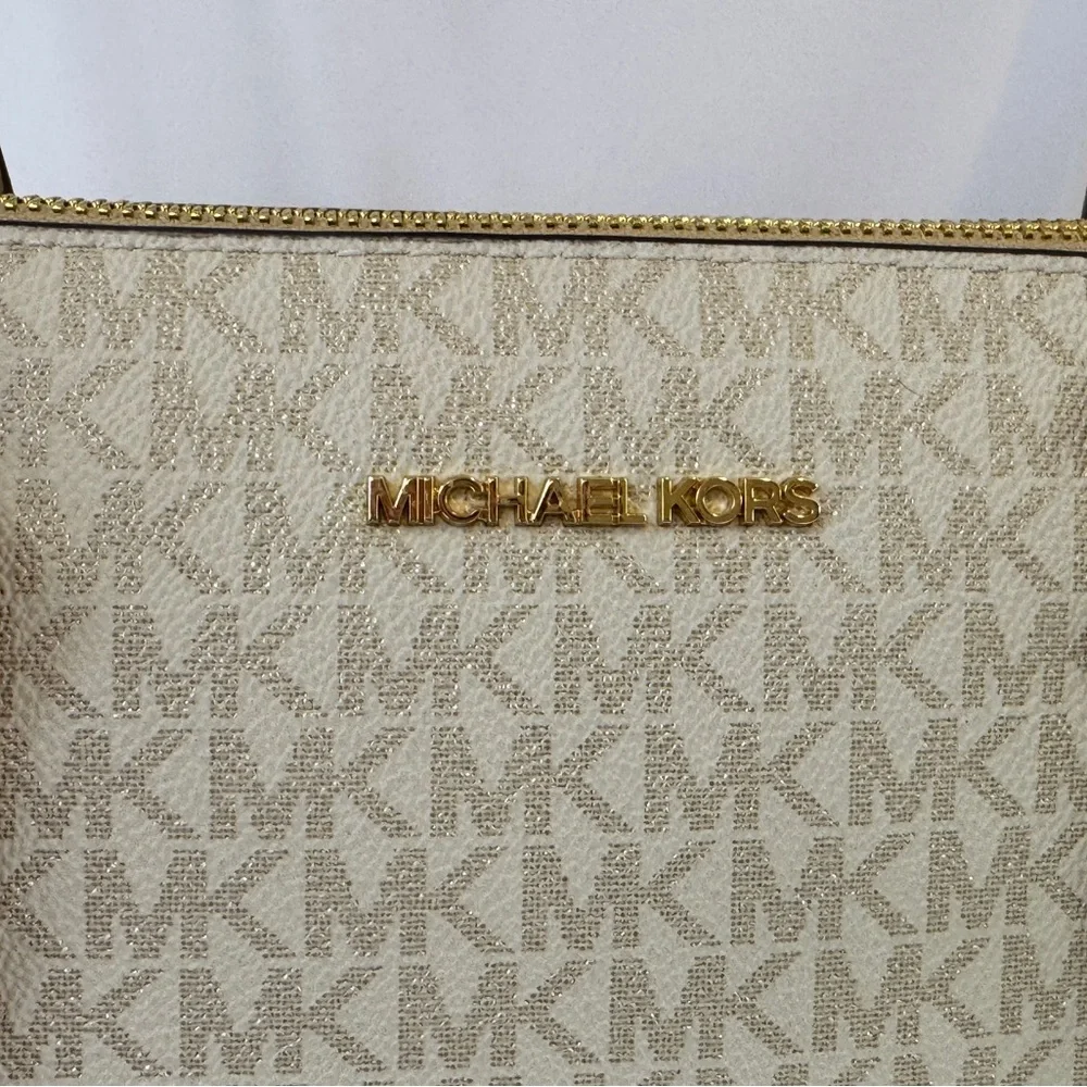 Michael Kors Charlotte Large Pale Gold Tote Bag